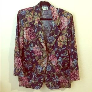 VTG Floral Print Blazer